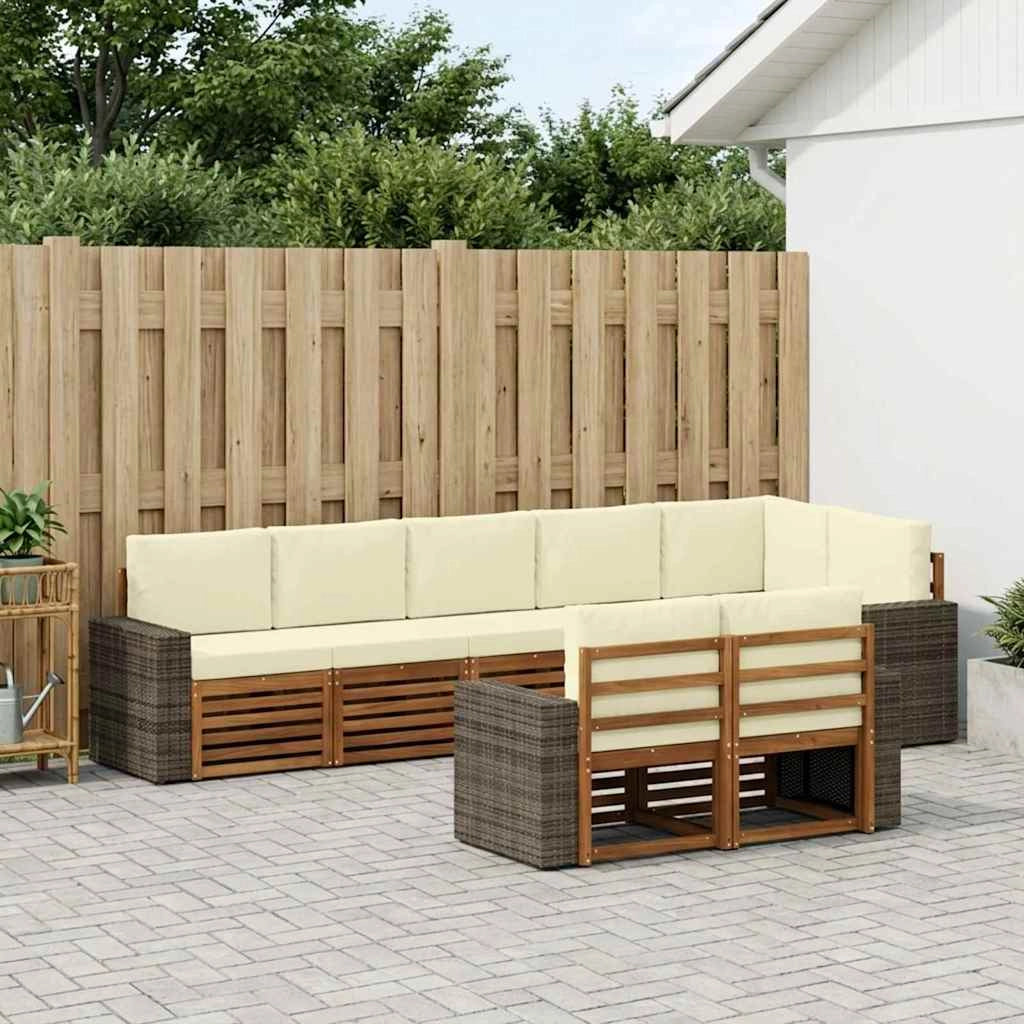 Set di divani da esterno 8 pz Poliestere 3384516