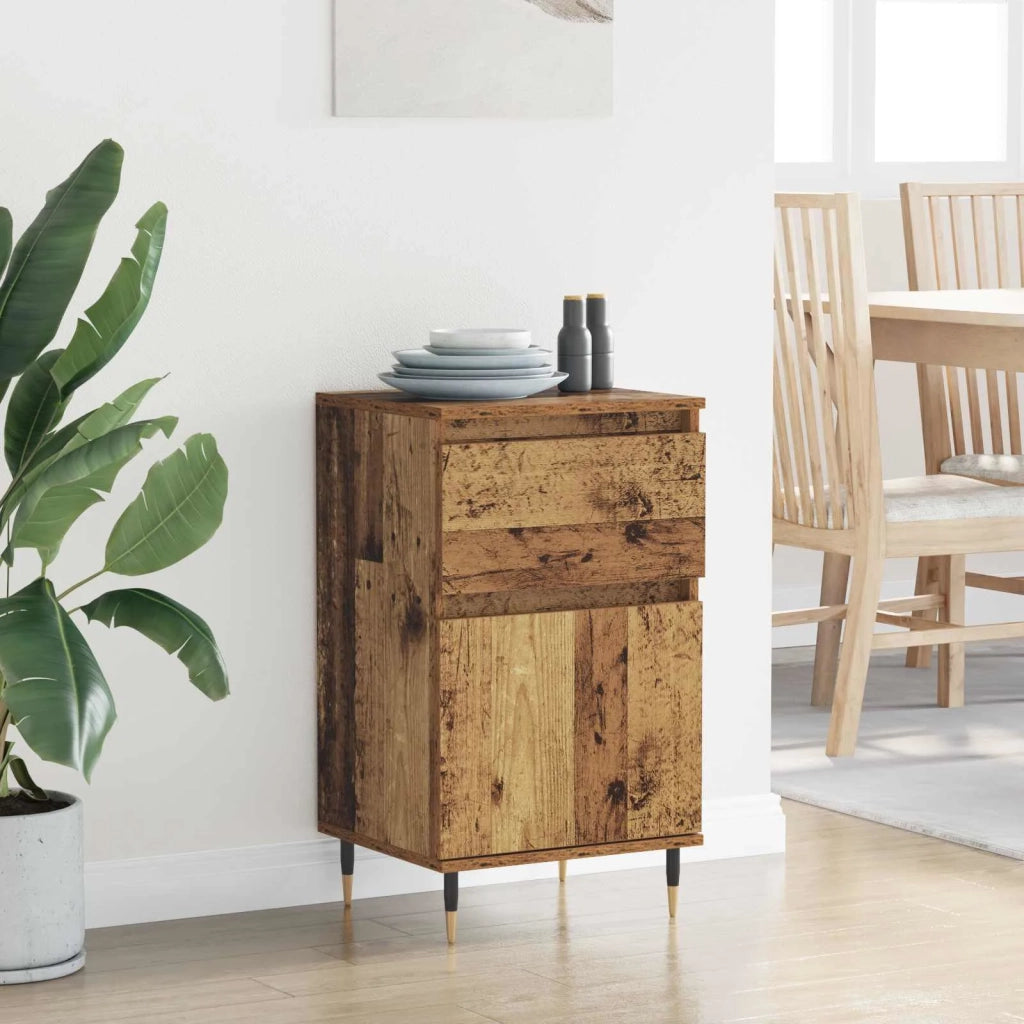 Credenza con cassetto Legno vecchio 40 x 35 x 70 cm