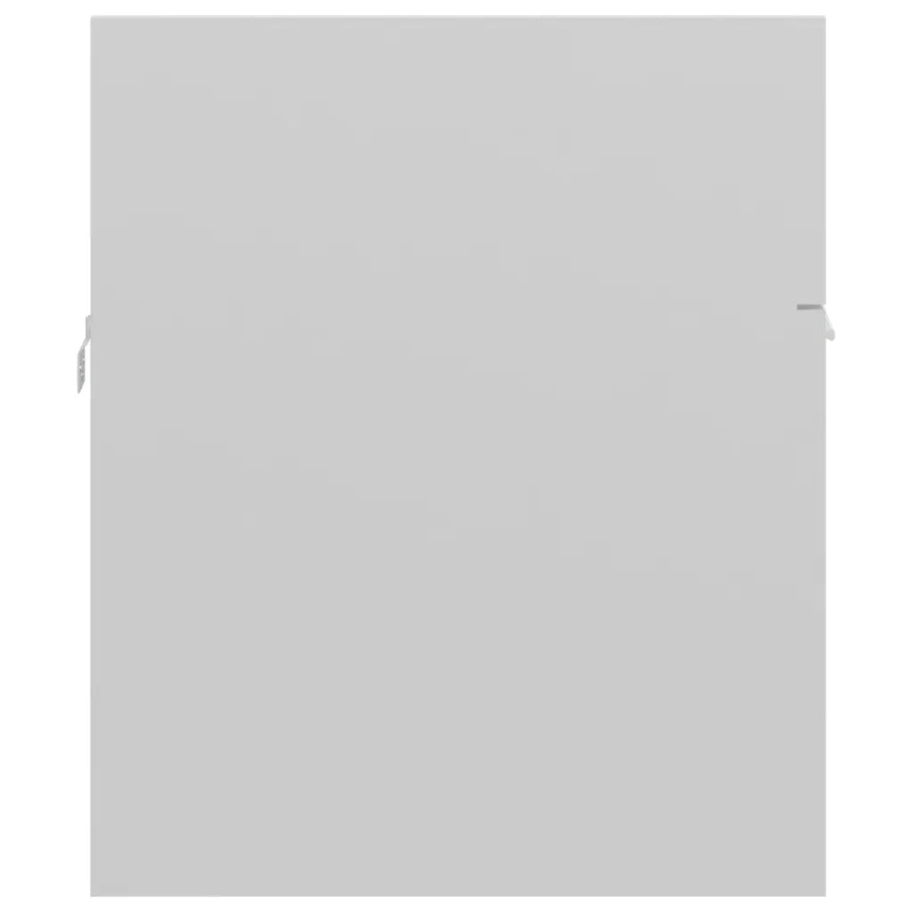 Mobile Lavabo Bianco Lucido 90x38,5x46 cm in Legno Multistrato 804671