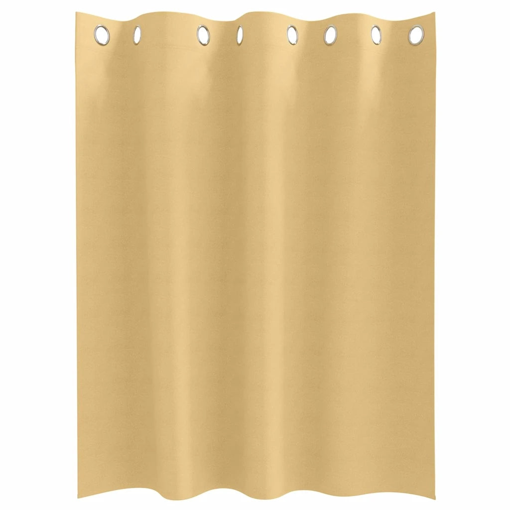 Tende Blackout con Anelli 2 pcs Beige 140 x 140 cm Poliestere 4107313