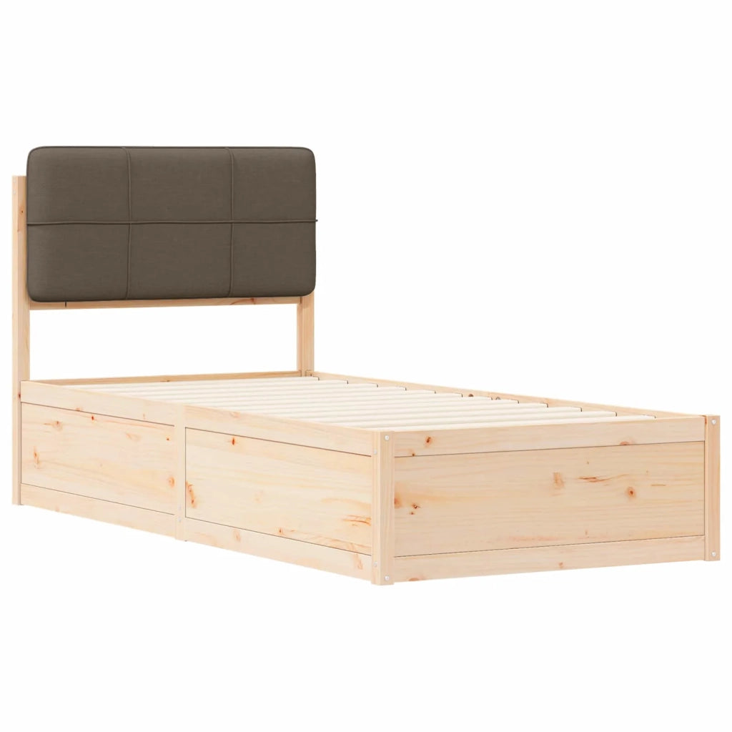 Letto con Testiera Rivestita Talpa 80 x 200 cm Pino massello 877732
