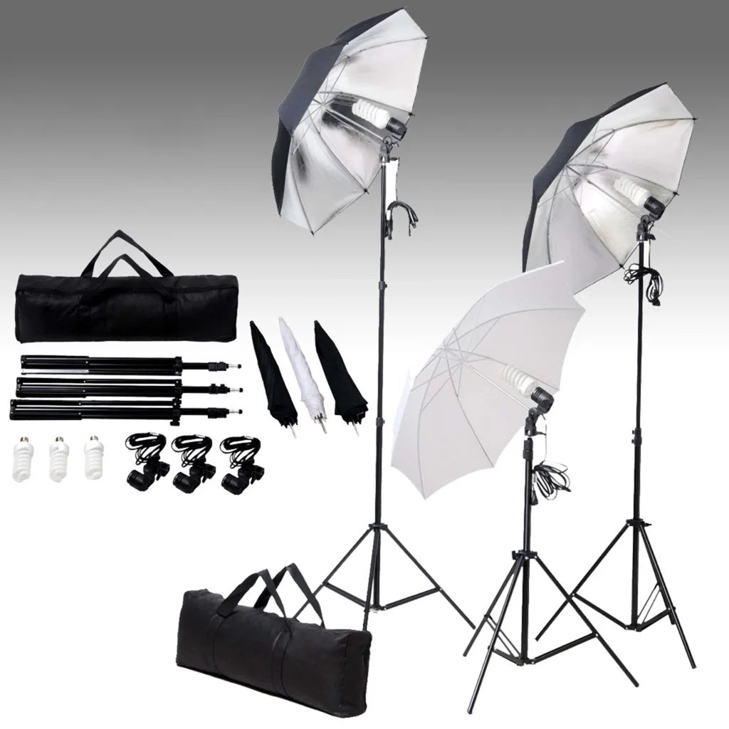 Kit per Studio Fotografico con Set di Luci e Fondale CFW7326371