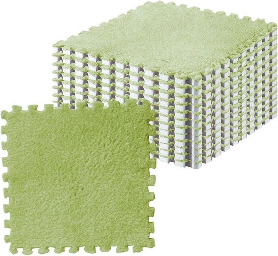 Tappetino Antislip per Bambini 10 Pezzi - Piuma - Tegole per Pavimento - Camera da Bambini - Comfortevole e Sicuro - Facile da Installare
