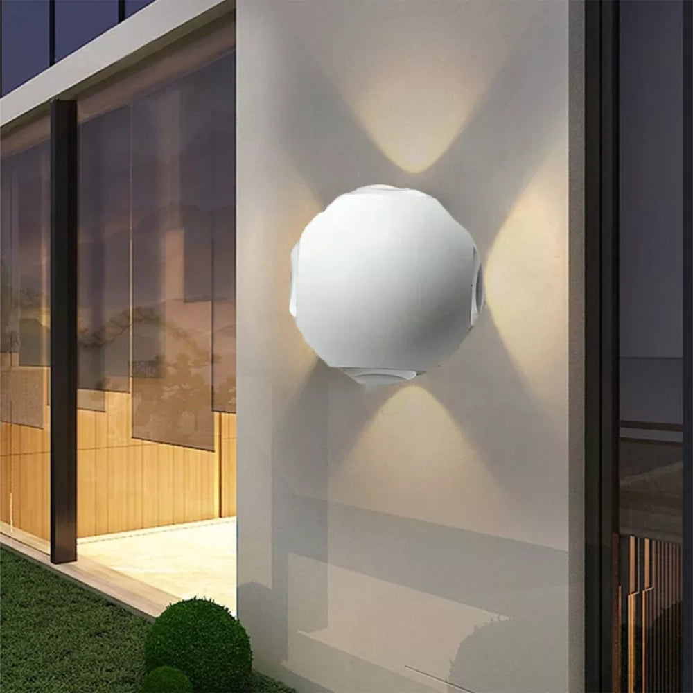 Luce da parete led rotonda optonica 4 fasci luminosi luce naturale 4w 4000k