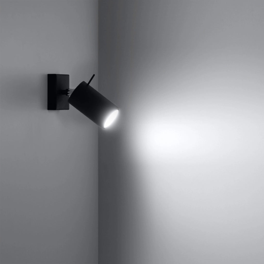 Applique TORQUE 1 luce nero/argento metallo GU10 Pure Lume