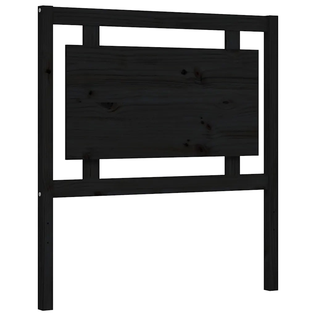Giroletto con Testiera Nero Small Single in Legno Massello 3192130