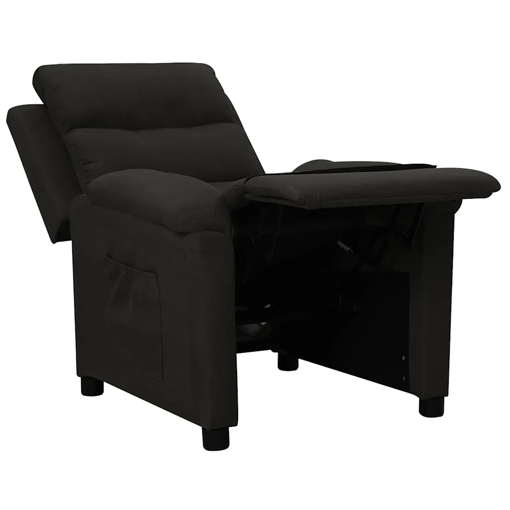 Divano Sedia-Poltrona Reclinabile in Tessuto Nero 142778