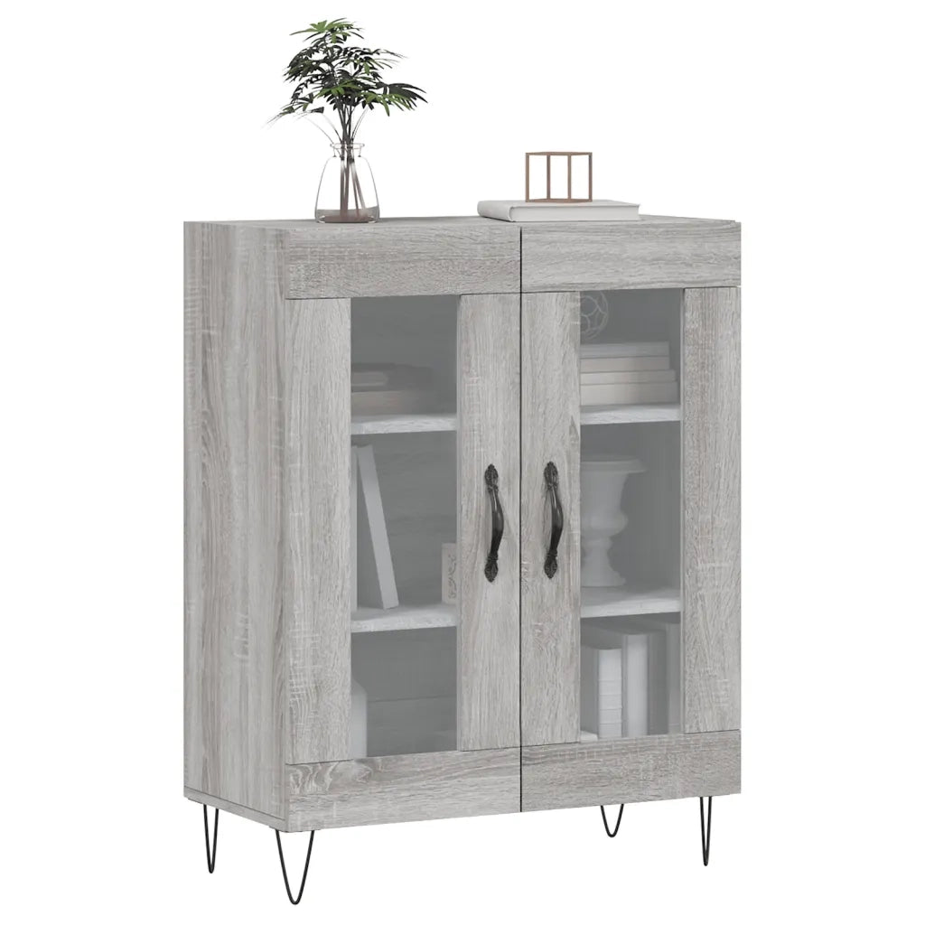 Credenza-Buffet-Armadio da cucina Grigio Sonoma 69,5x34x90 cm in Legno Multistrato 260477