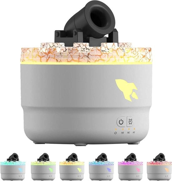 Diffusore di olio essenziale Cool Mist umidificatore d'aria con 7 luci a colori e timer chiusura automatica senza acqua.