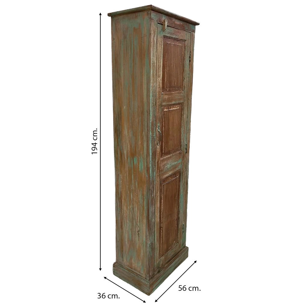 Credenziale in legno artigianale 56x36x194h cm