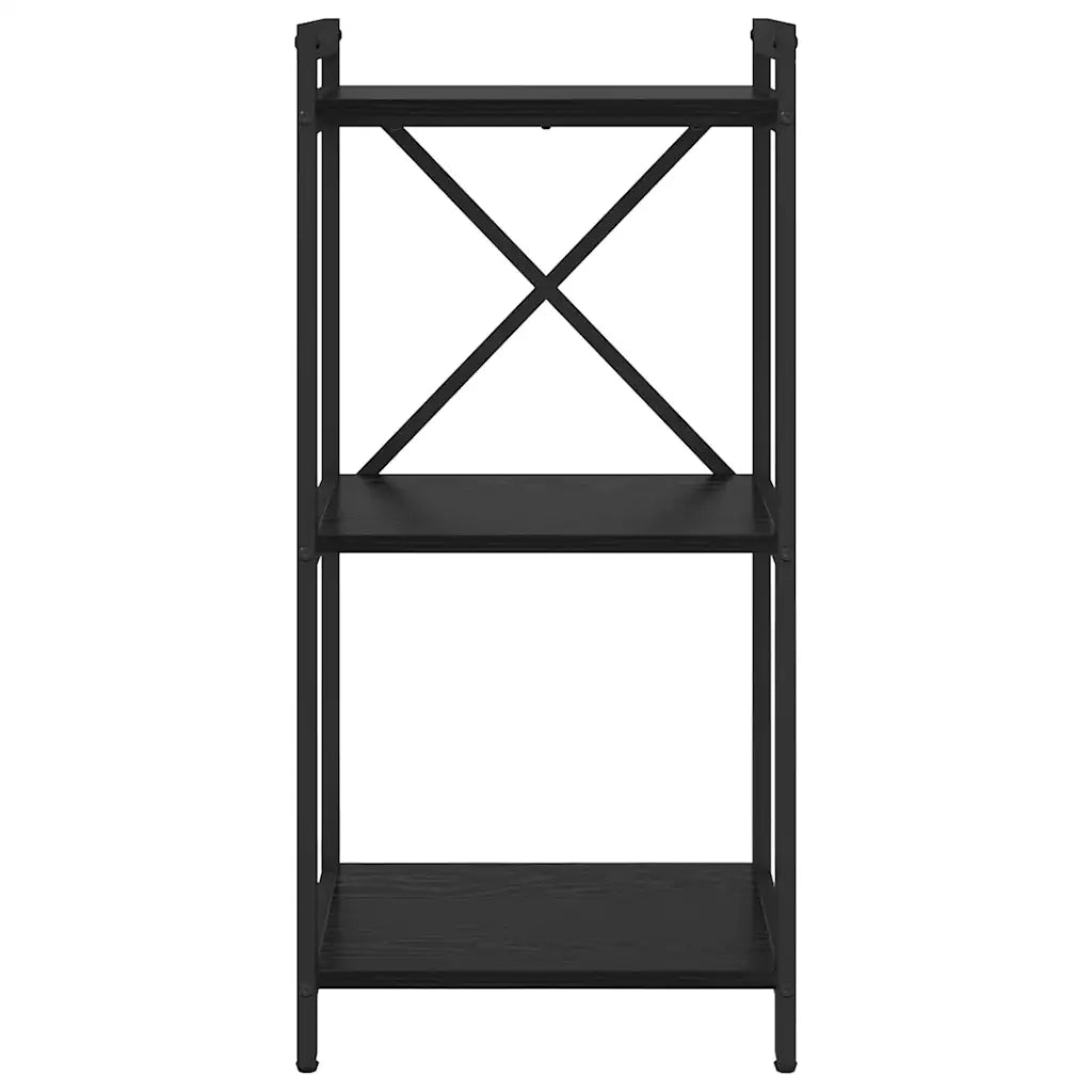 vidaXL Libreria Rovere nero 40 x 30 x 83 cm Legno multistrato