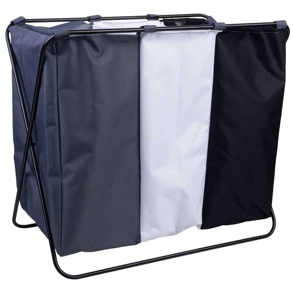 Cesto per la biancheria in metallo e tessuto 65.5x40x56h cm