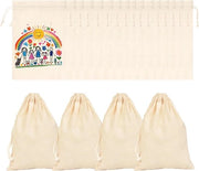 Zainetti di stoffa, sacchetti in cotone 15 x 20 cm per compleanni dei bambini, matrimoni e Pasqua