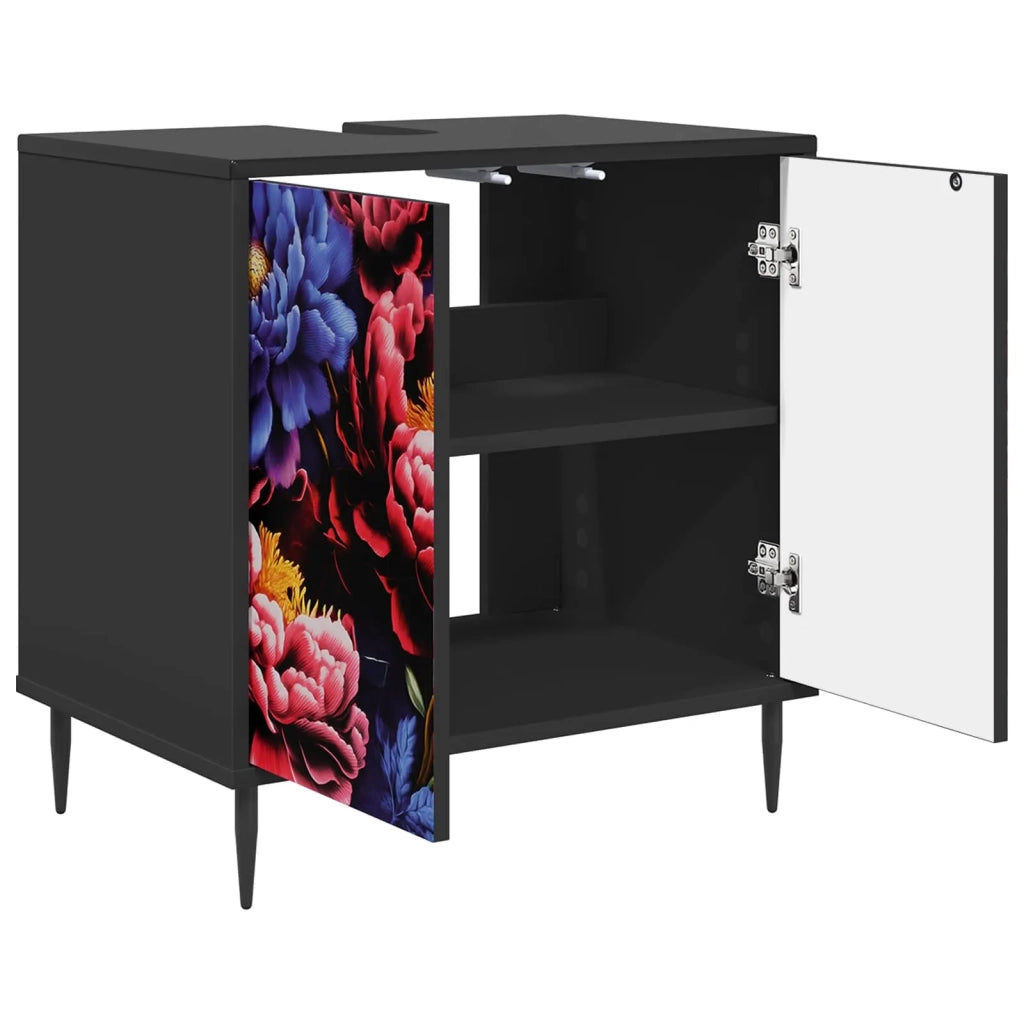 Mobile da Bagno KIEL Rovere Nero 60 x 40 x 61 cm 8007423