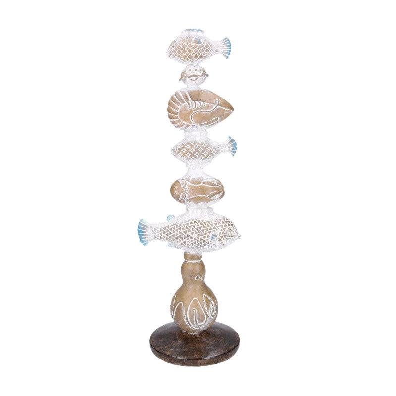 Decorazione mare resina naturale cm 14x13,5h45,5