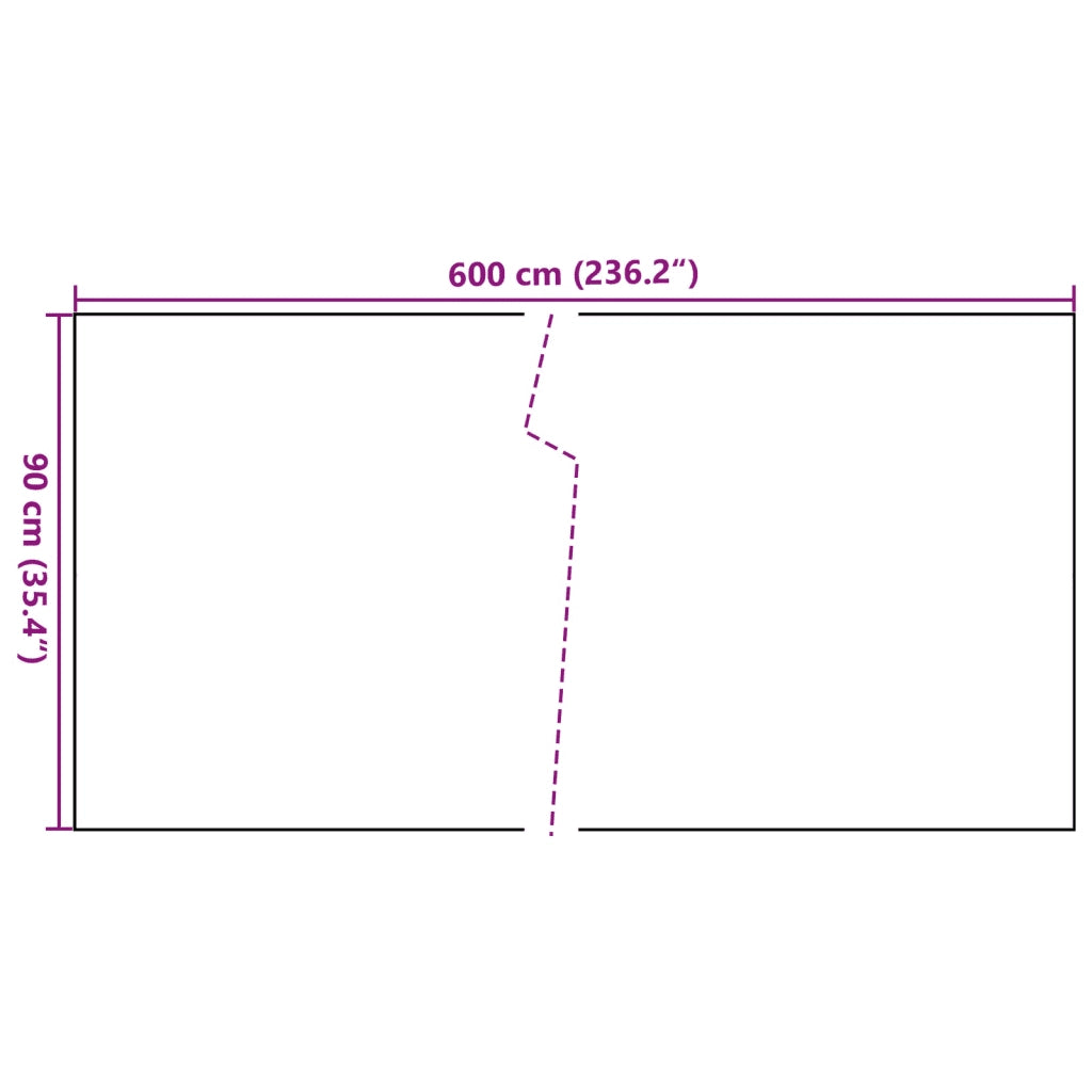 vidaXL Paravento da Balcone Antracite 600x90 cm in Polyrattan