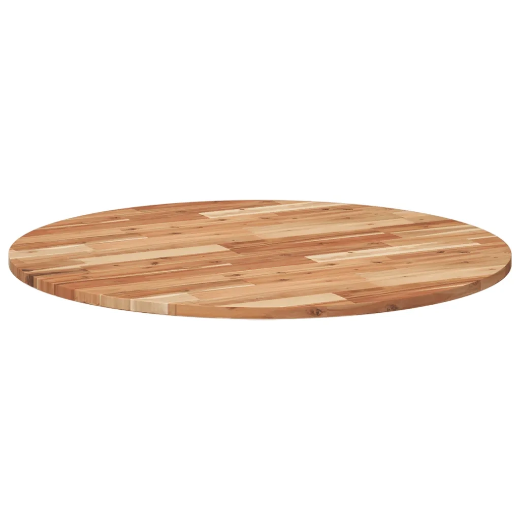 Piano Tavolo Rotondo Ã˜90x2 cm in Legno Massello di Acacia