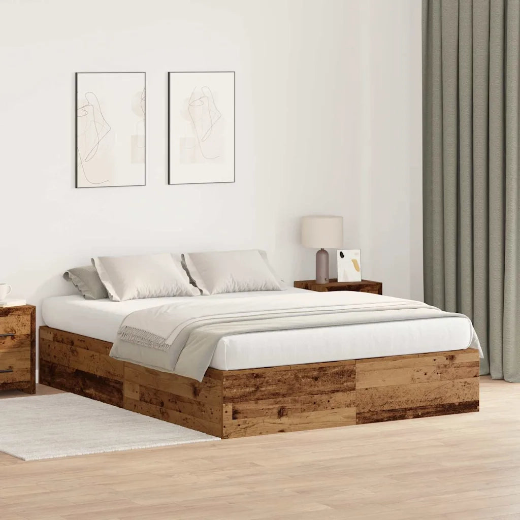 Struttura letto con contenitore Legno vecchio 150 x 200 cm 3335387
