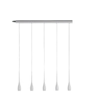 Lampada a Sospensione Coco Bianco 5x 7,5W LED Integrato 3270lm 3000K, Dimmerabile a Taglio di Fase, Struttura in Metallo - Design Moderno