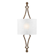 Applique Contemporanea Tilling Acciaio Foglia D'Oro Antico 1 Luce E27