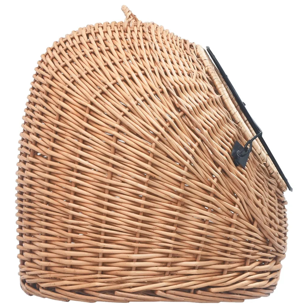 Trasportino per Gatti Grigio 50x42x40 cm in Salice Naturale 170908