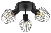 Faretto soffitto nero industriale 3xE27 3x40W Belano Rabalux