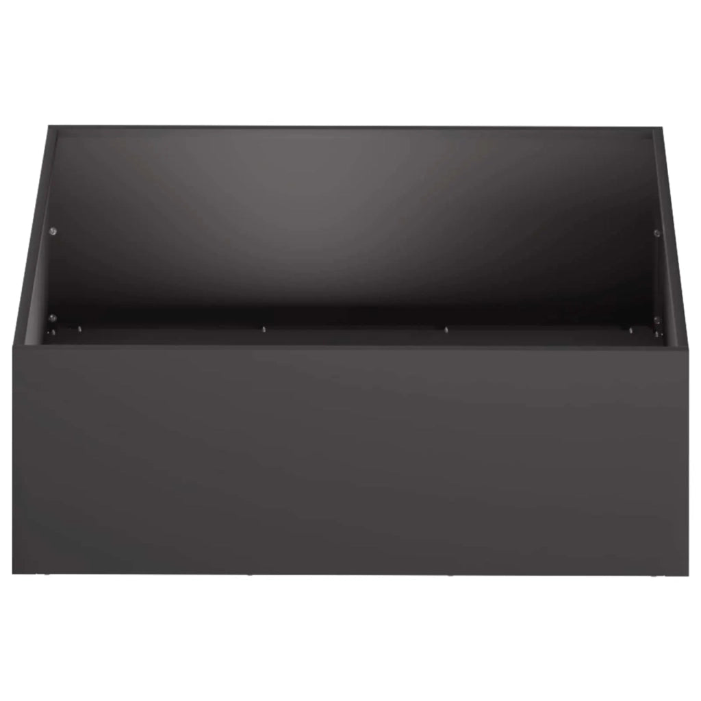 Vaso da giardino Nero 40 x 40 x 20 cm Acciaio laminato a freddo 8004980