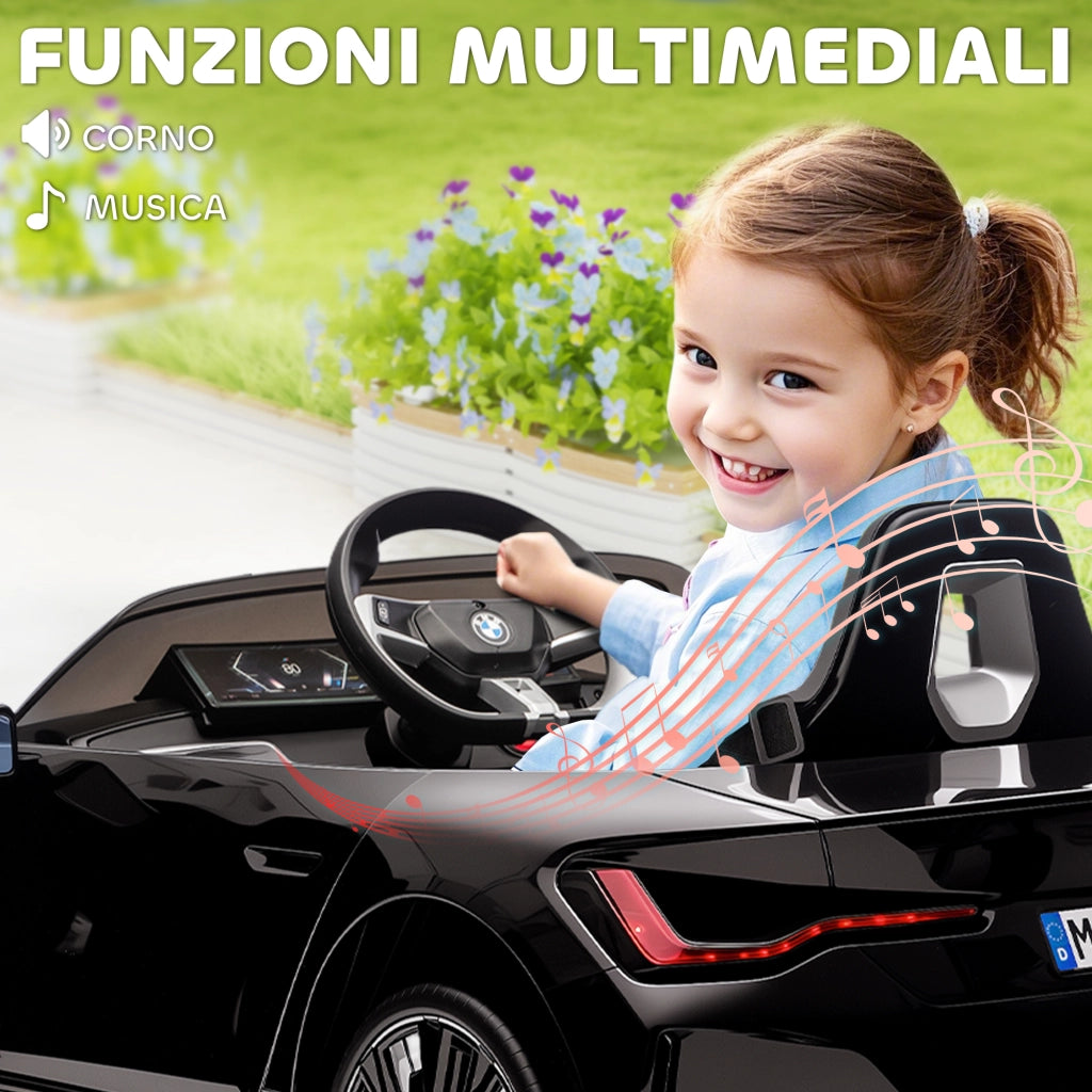Auto Elettrica per Bambini 3-6 Anni con Telecomando ¨C Zephmum ¨C 115x67x45 cm, Nera