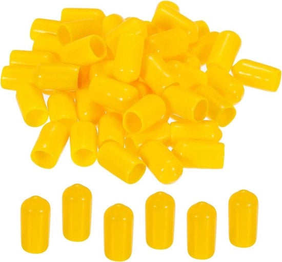 Elastomeri di fine 8mm gialli - 100 pezzi - Viti PVC Viti a vinile Viti a vite Dadi di compensazione Botti Hecche