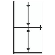 Parete doccia pieghevole divisorio per vasca da bagno accessorio per il bagno parete doccia per interni vetro ESG 120x190 cm trasparente 02_0002164