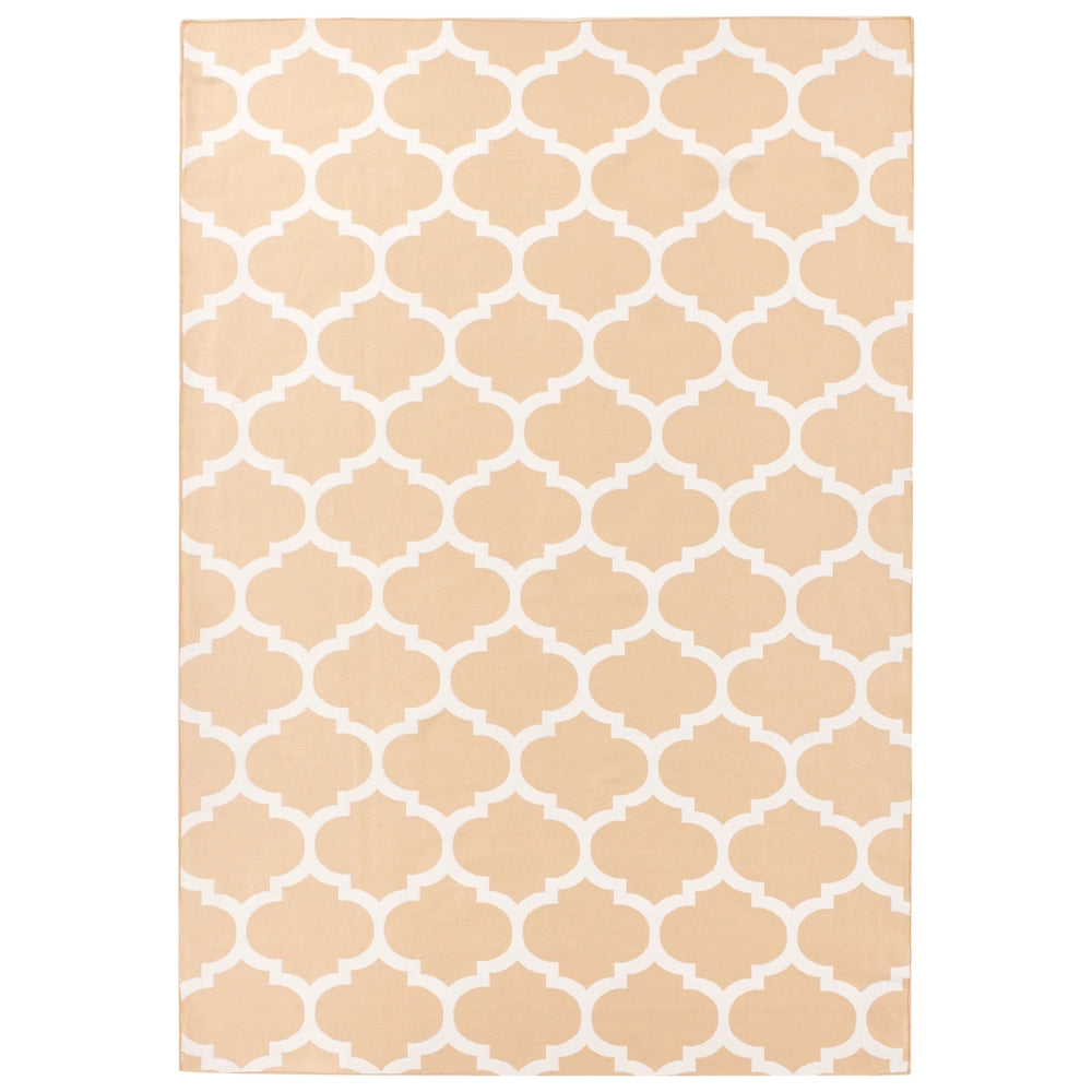 Tappeto tappetino Tessuto Beige 160 x 230 cm Reversibile Esterno Interno Marocchino