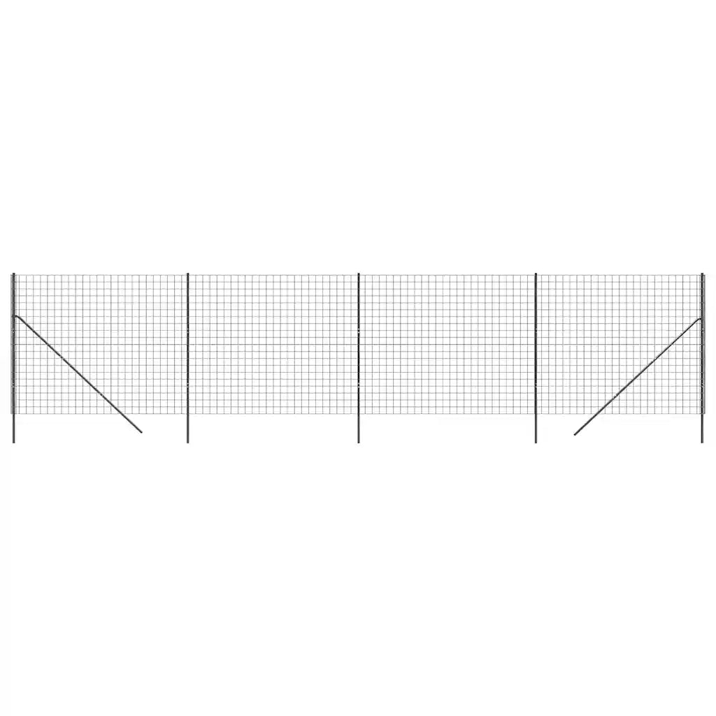 Recinzione Metallica Antracite 2,2x10 m in Acciaio Zincato 154231