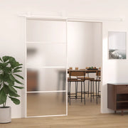 Porta Scorrevole in Vetro ESG e Alluminio 90x205 cm Biancacod mxl 71068