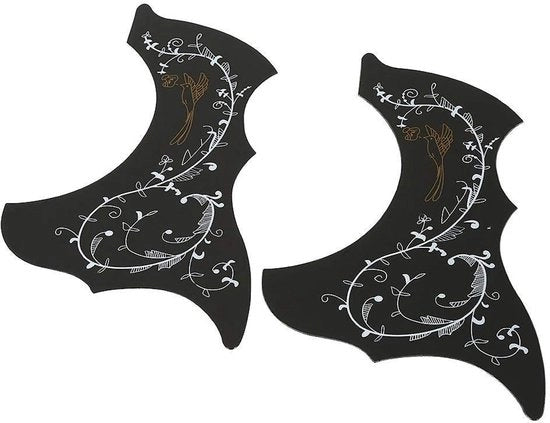 Pickguard decorativo da 2 pezzi - Autoadesivo - Resistente ai graffi - Decorazione - Adatto per chitarra da 41 pollici - Superficie resistente - Protezione per chitarra