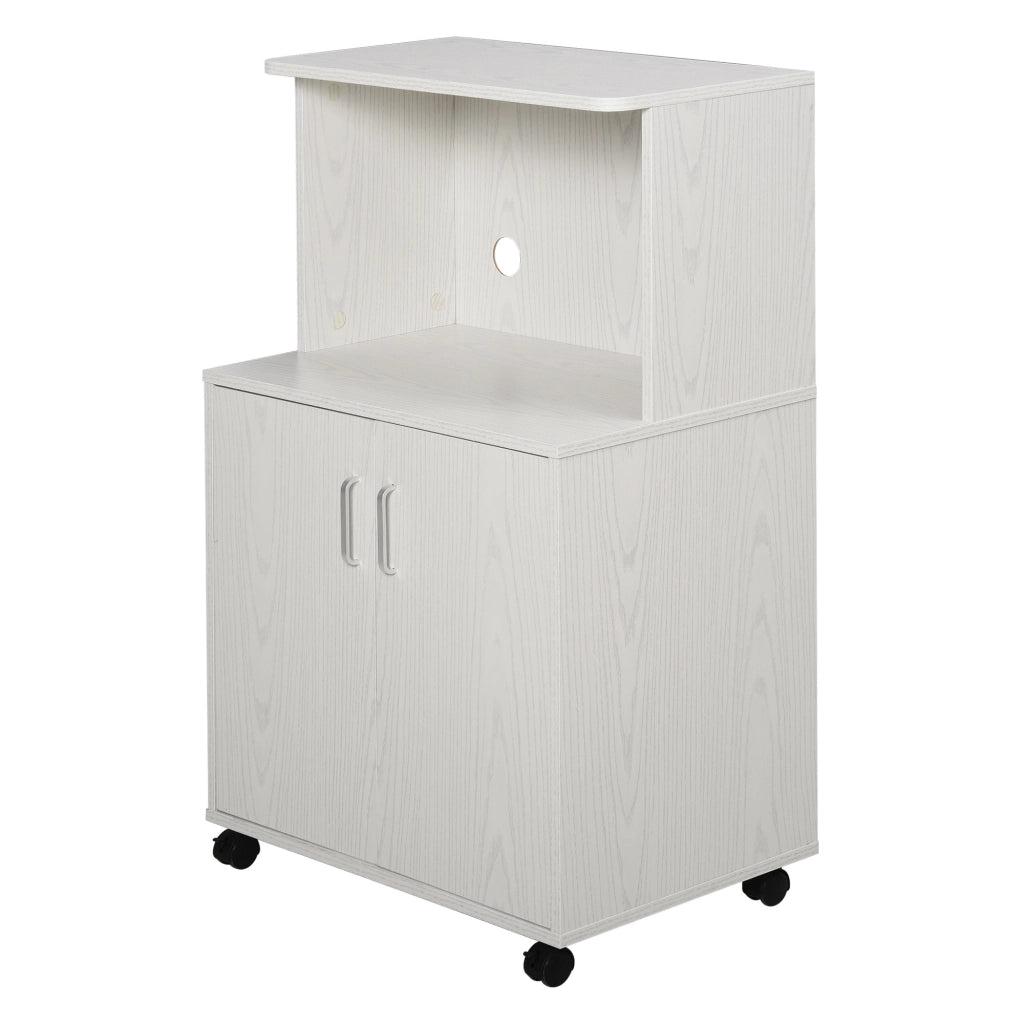 Armadio Basso per Cucina con Ante e Ripiano Regolabile ¨C zephmum ¨C Bianco 60,4x40,3x97 cm