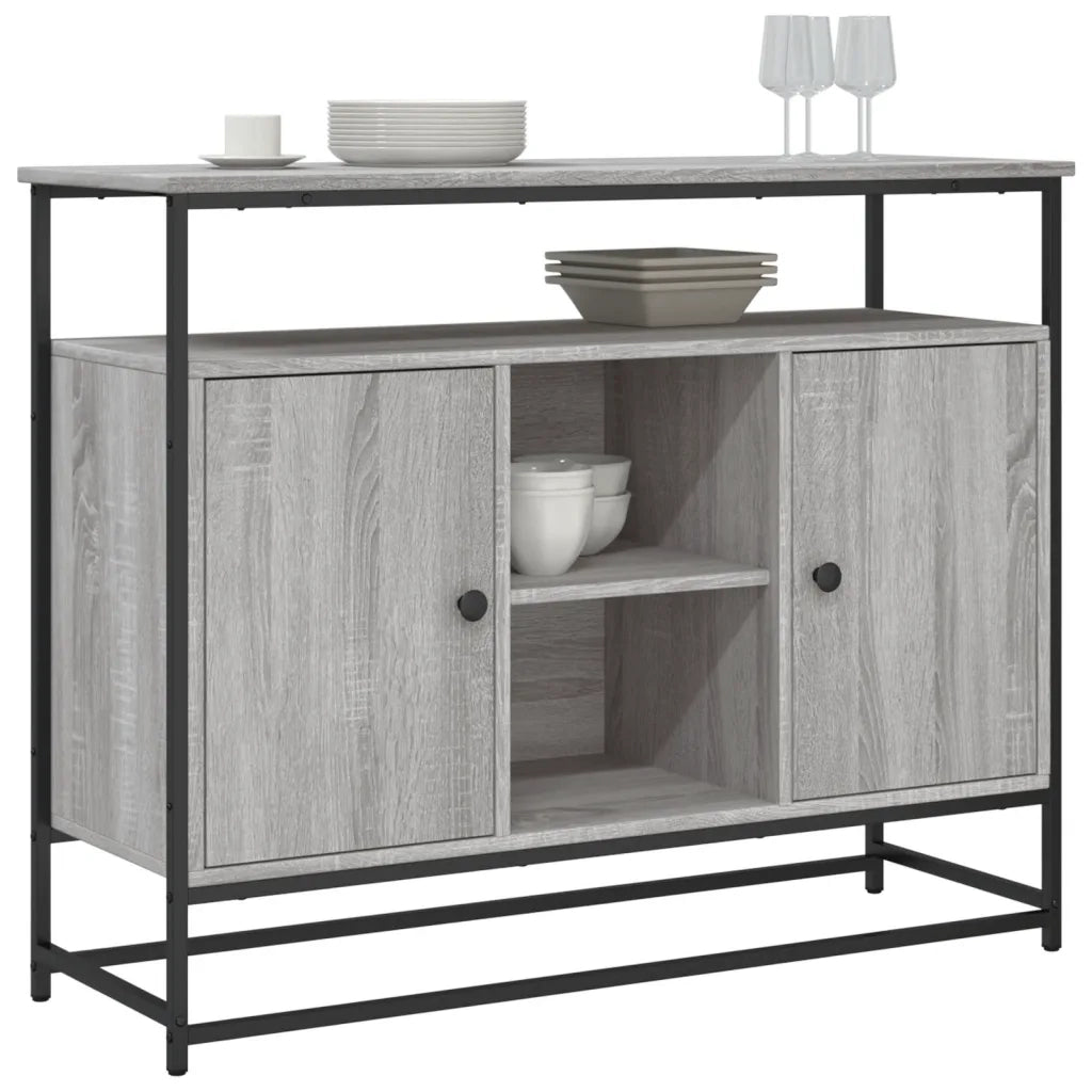 Credenza Grigio Sonoma 100x35x80 cm in Legno Multistratocod mxl 107349