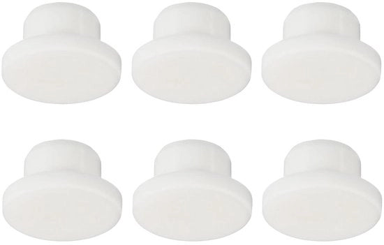 Stopperi di foro flessibili in silicone - 14-15mm - 6 pezzi - Bianchi - Duraturi