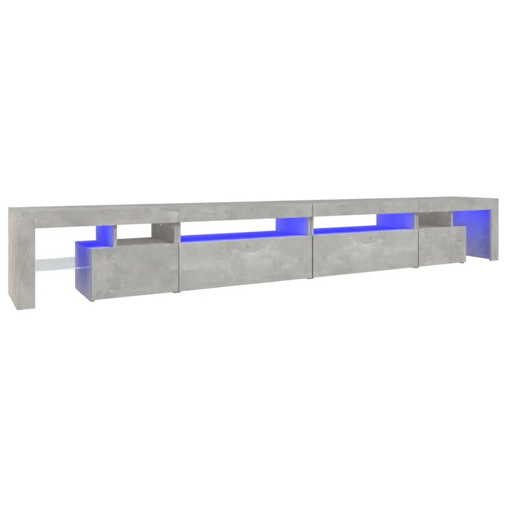 Mobile Porta TV con Luci LED Grigio Cemento 290x36,5x40 cm 3152805