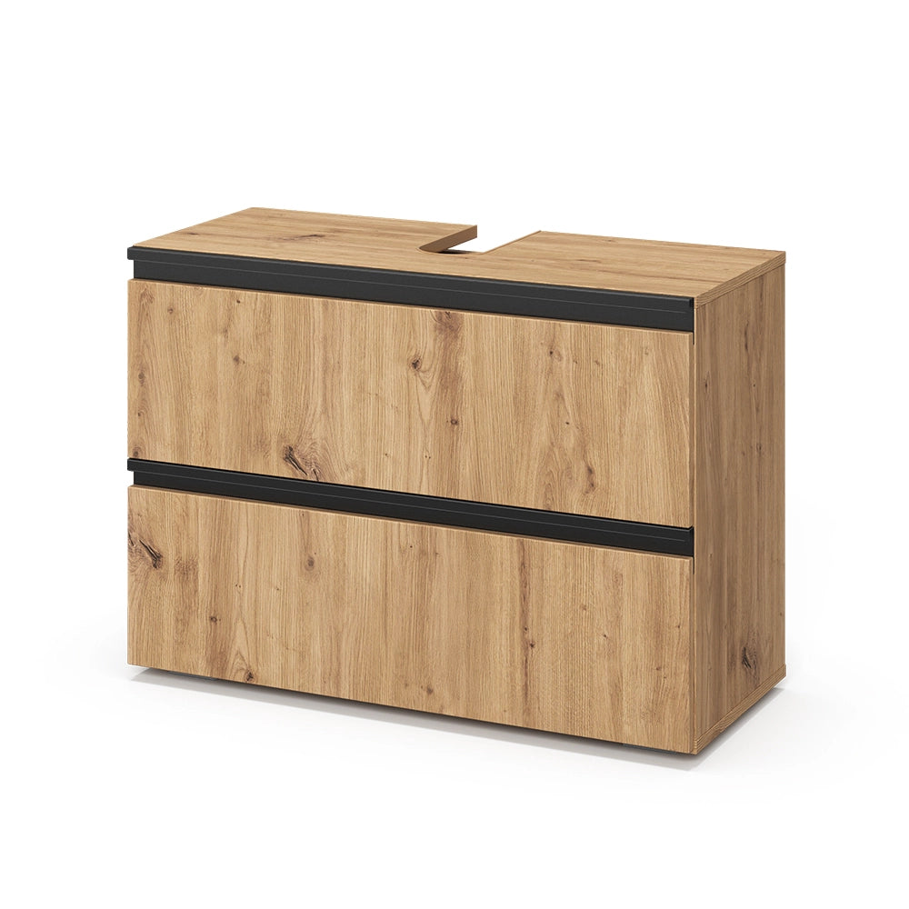 Vicco Mobile sottolavabo per bagno Artigiano 80 x 58 cm con 2 cassetti