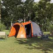 vidaXL Tenda a Cupola con tetto con archiviazione Grigio e arancione