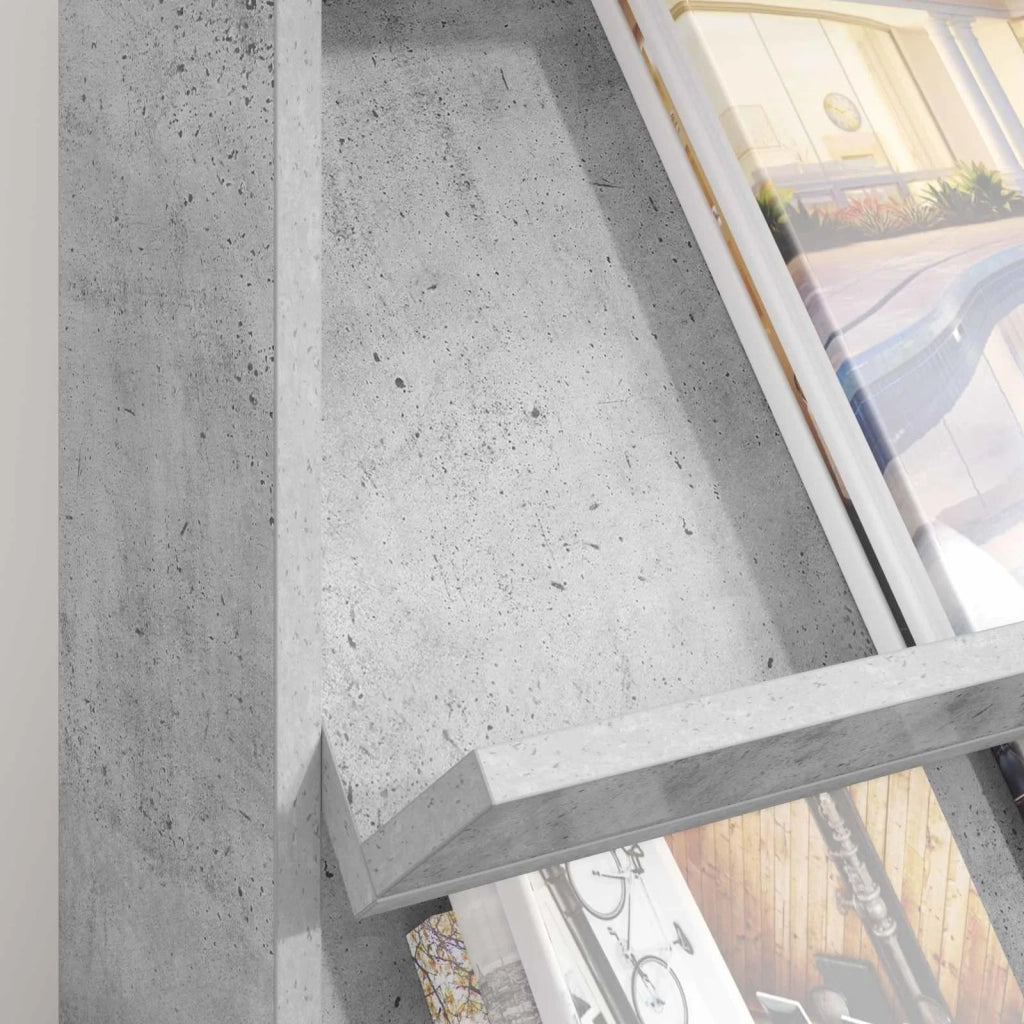 Scaffale per riviste Grigio cemento 70 x 41 x 156 cm CFW9434359
