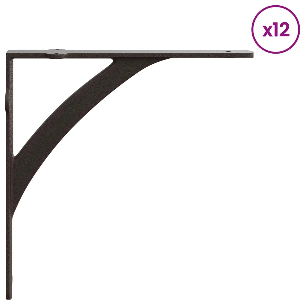 Supporti per mensole da parete 12 pz Marrone Antico 42038895