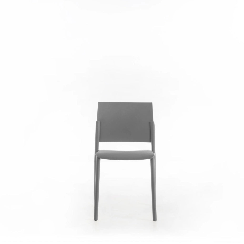 Sedia Venus in Polipropilene Grigio Chiaro, Design Moderno e Minimalista, Impilabile, Struttura Robusta per Interni - Om/405/GC