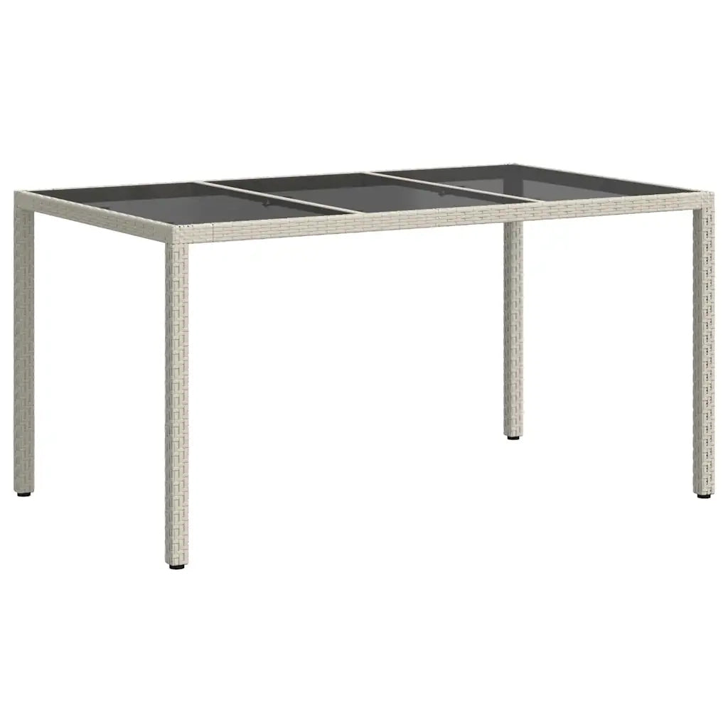 Tavolo da Giardino Bianco 150 x 90 x 75 cm polyrattan 362542