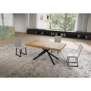 Tavolo allungabile 160/264x90 cm Niket telaio Antracite - Noce