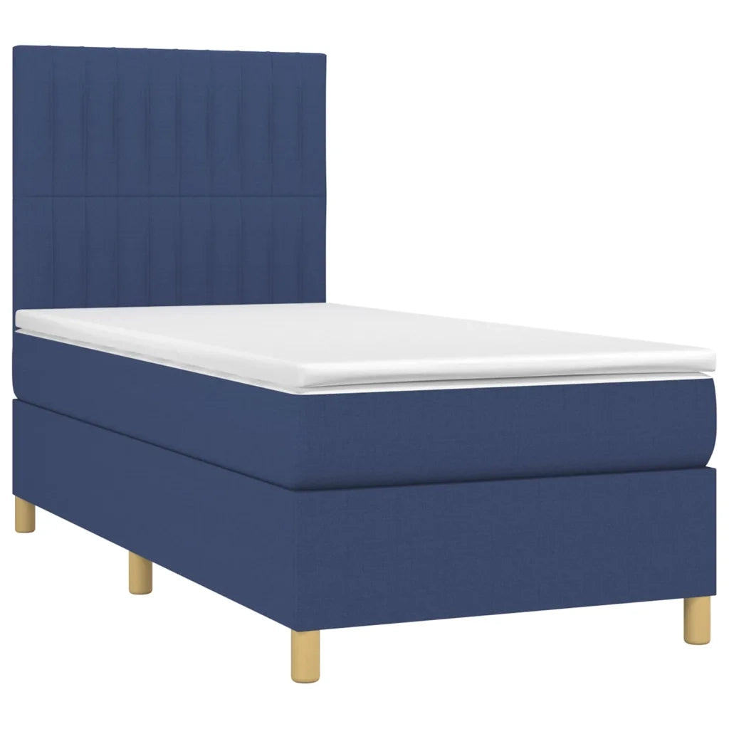 Giroletto a Molle con Materasso Blu 90x190 cm in Tessuto 3142463