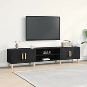 Mobile TV Rovere Nero 180 x 31,5 x 40 cm Legno multistrato 862817