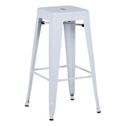 Set di 5 Sgabelli Bar Elisabeth Bianco 42x42x76