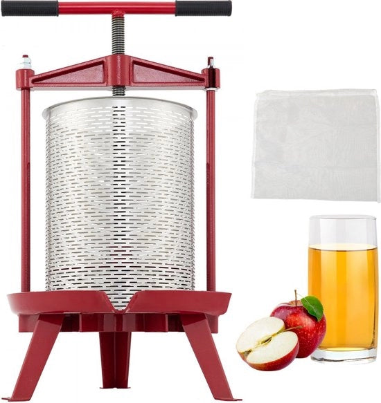 Strumento per la spremitura a mano di uva e frutta 14L con manico in acciaio inox