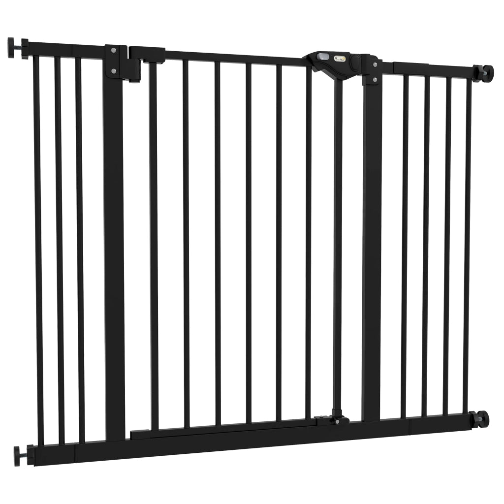 Cancellino per Cani Estensibile 74-100x77 cm in Metallo Nero